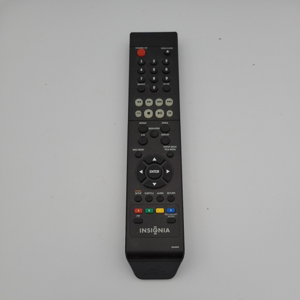 Genuine Insignia BD005 Blu-Ray OEM Remote Control Black Tested